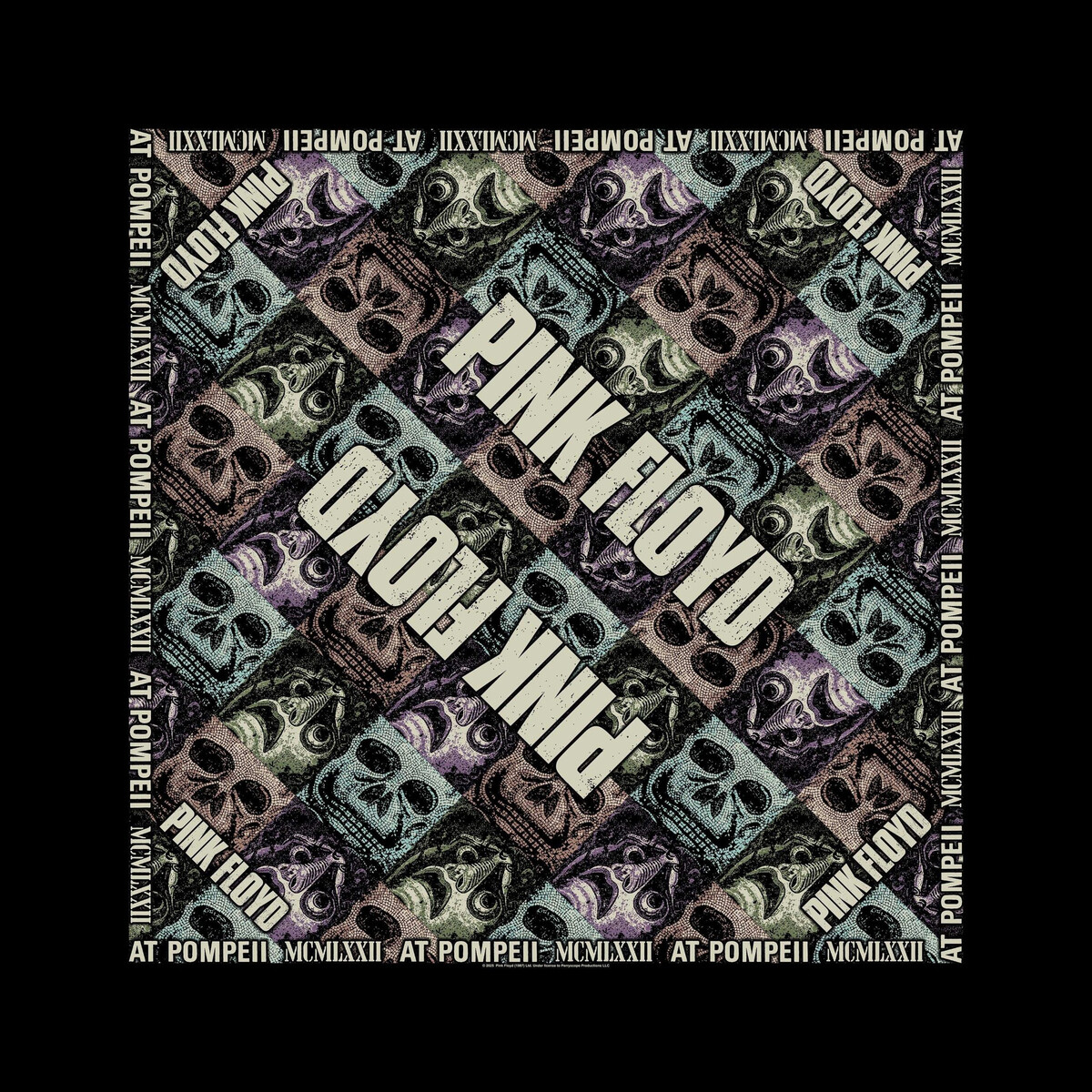 šátek PINK FLOYD - MOSAICS - černý - RAZAMATAZ