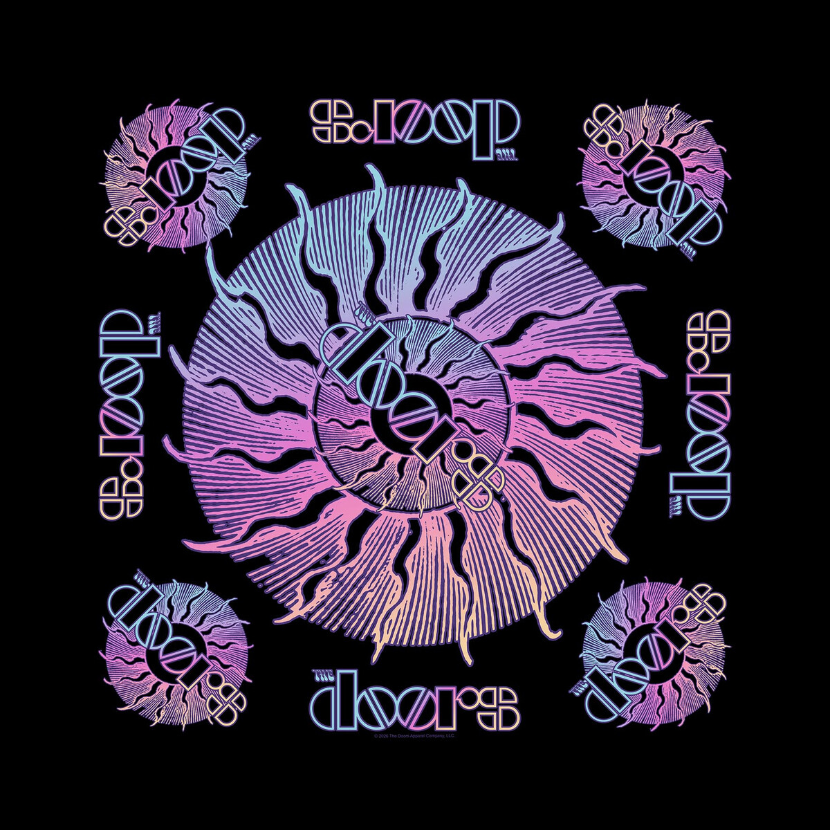 šátek THE DOORS - THE DOORS - černý - RAZAMATAZ