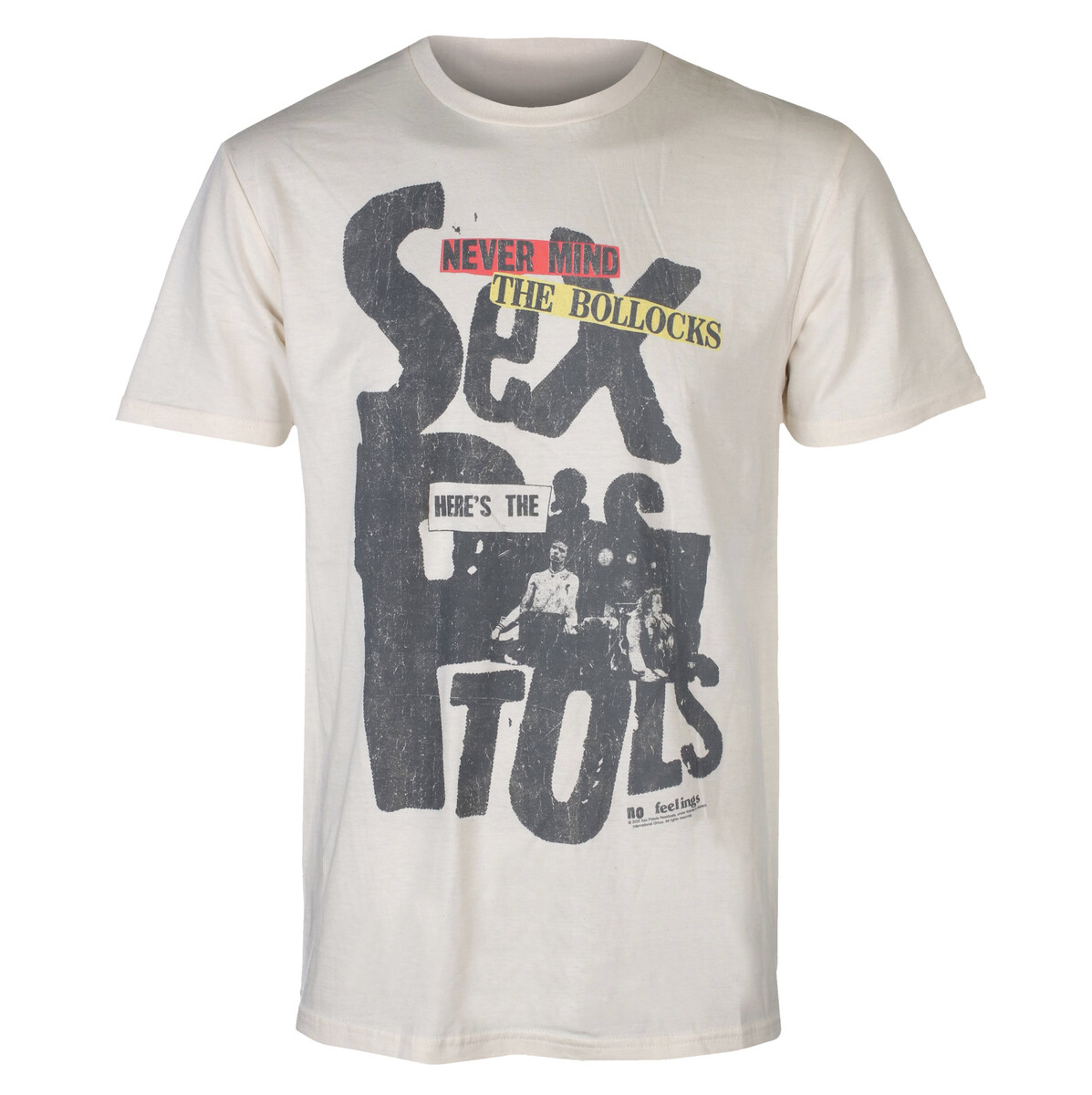 pánské tričko Sex Pistols - Here's The Sex Pistols - béžové - LOW FREQUENCY S