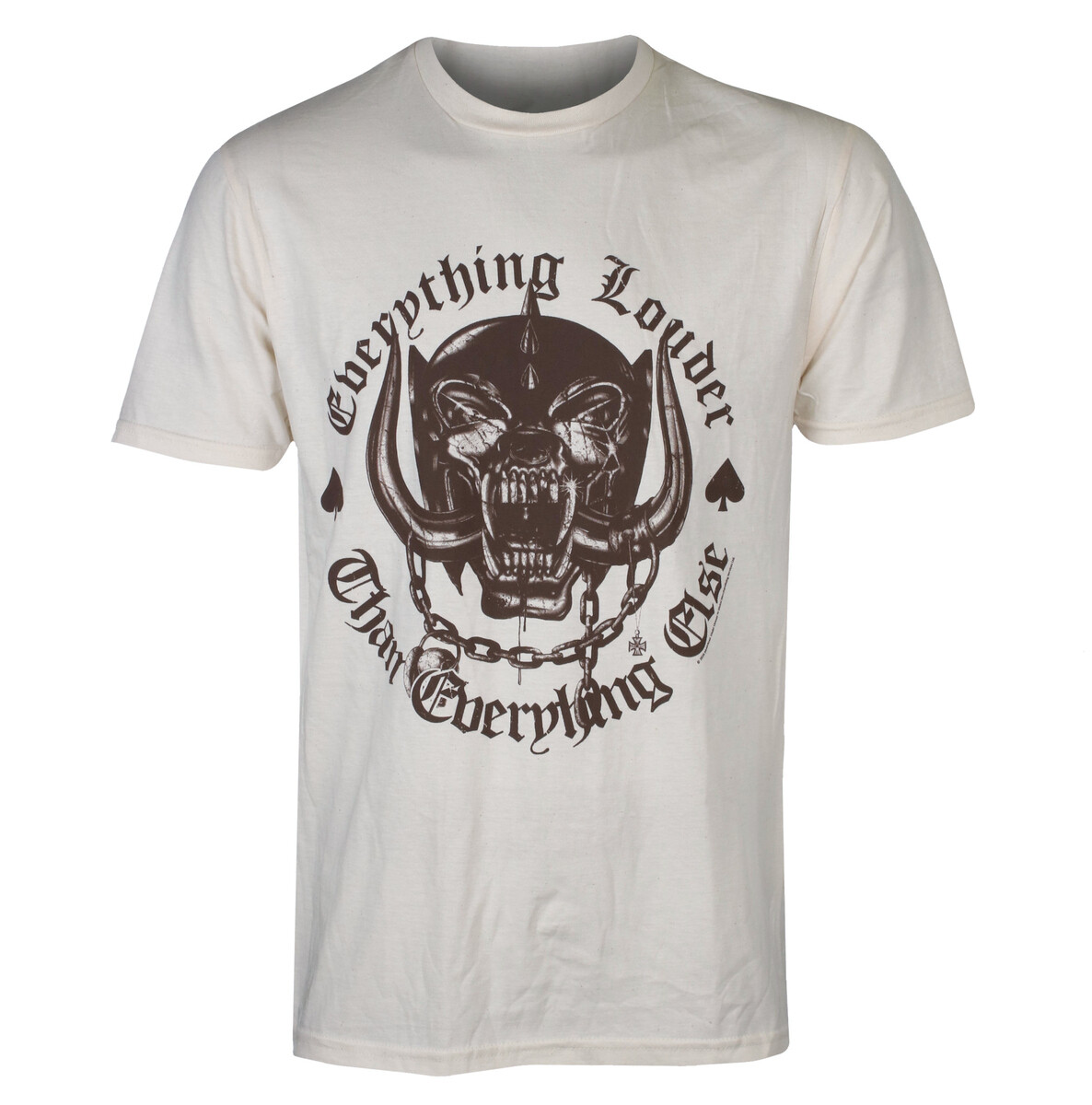 pánské tričko Motörhead - Everything Louder - béžové - LOW FREQUENCY S