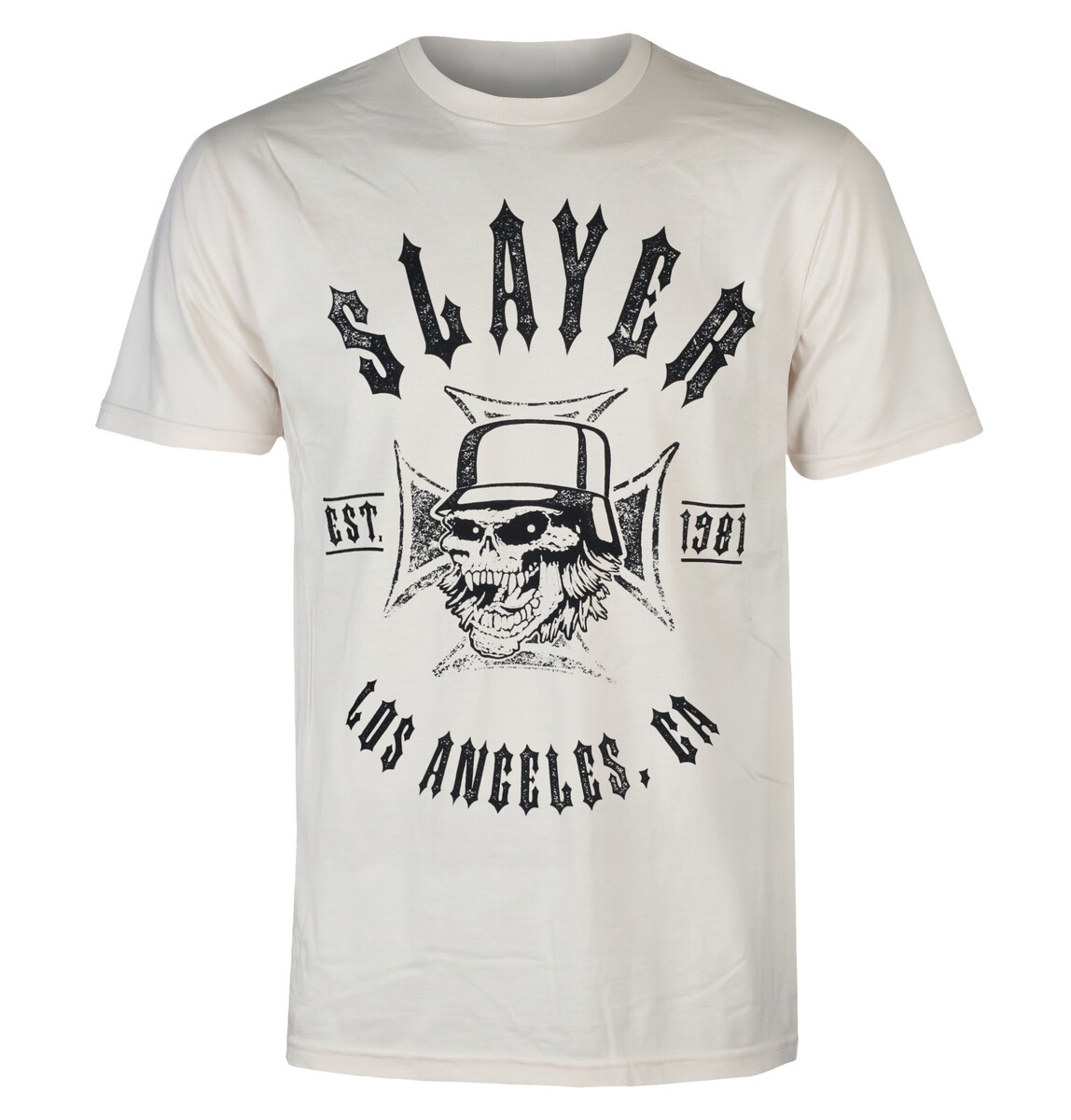 pánské tričko Slayer - EST.1981 - béžové - LOW FREQUENCY S