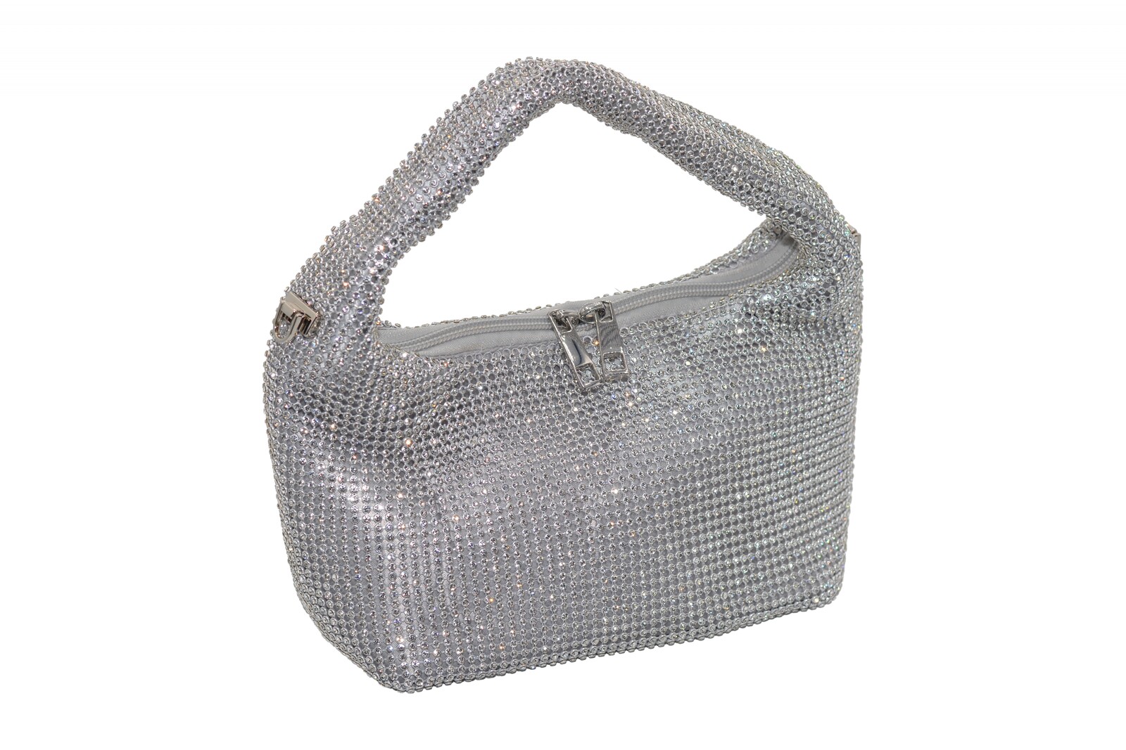 Společenská kabelka Stříbrná, 21 x 10 x 12 (MN00-L9004-25STR)