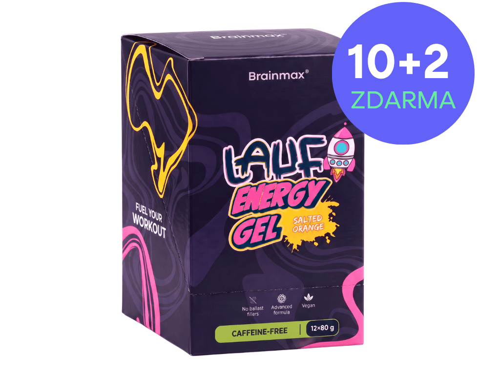 BrainMax LAUF® Energy Gel, Caffeine-free, Salted Orange, 12 x 80 g