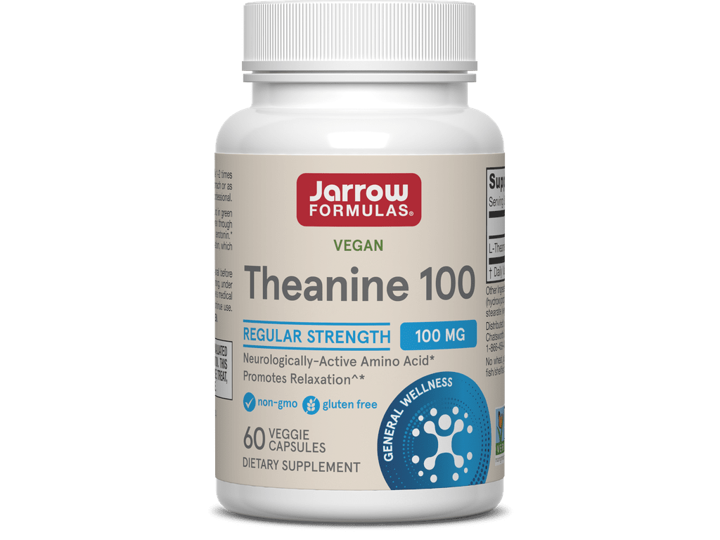 Jarrow Formulas L-theanin, 100 mg, 60 rostlinných kapslí