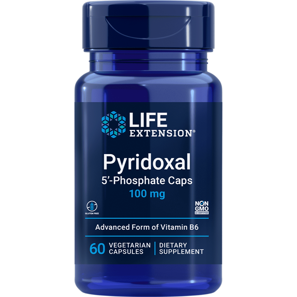 Life Extension Pyridoxal-5-fosfát, 100 mg, 60 rostlinných kapslí
