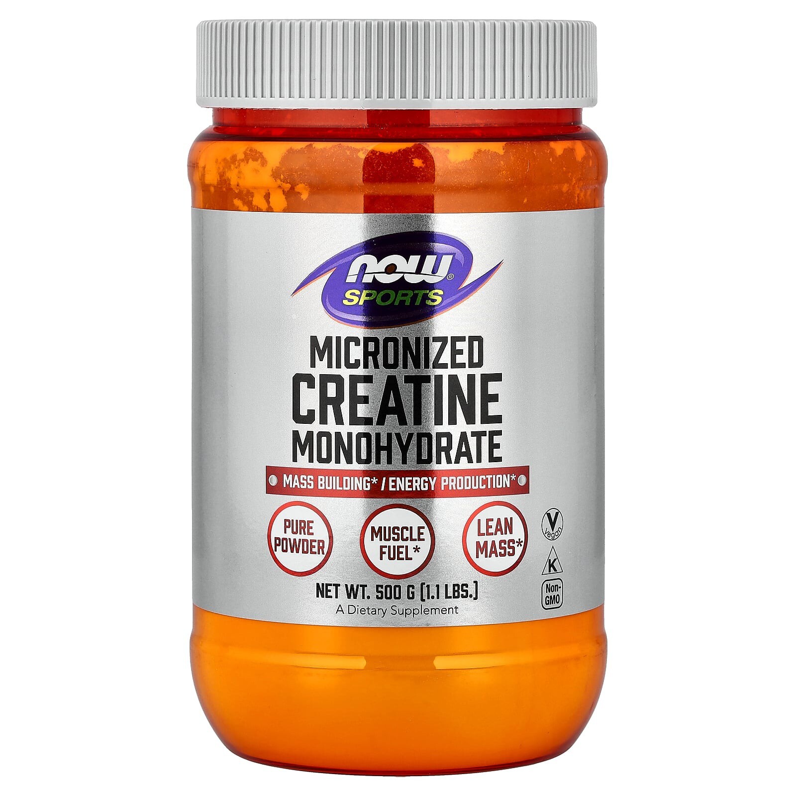 Now® Foods NOW Foods Creatine Monohydrate, mikronizovaný kreatin, 500 g
