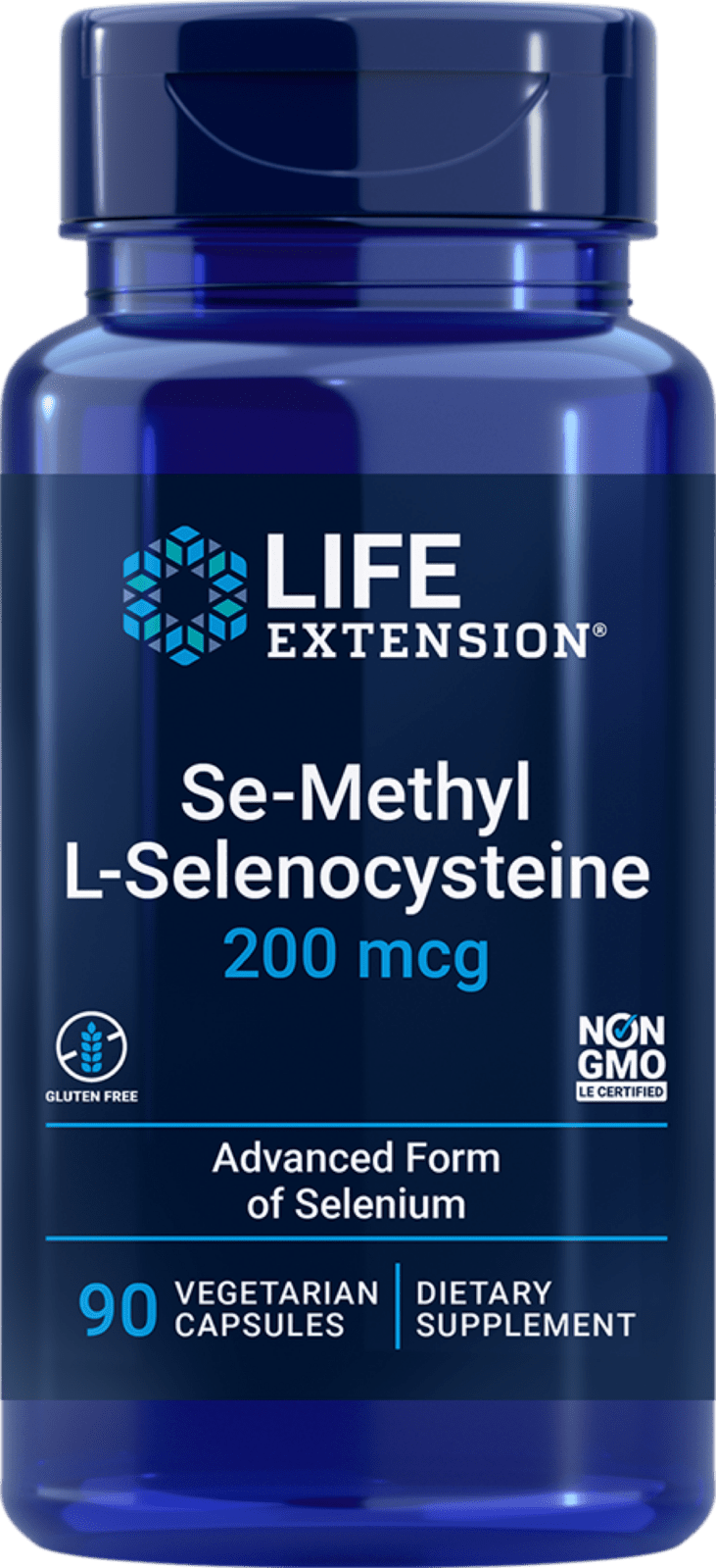 Life Extension Se-Methyl L-Selenocystein, 200 mcg, 90 rostlinných kapslí