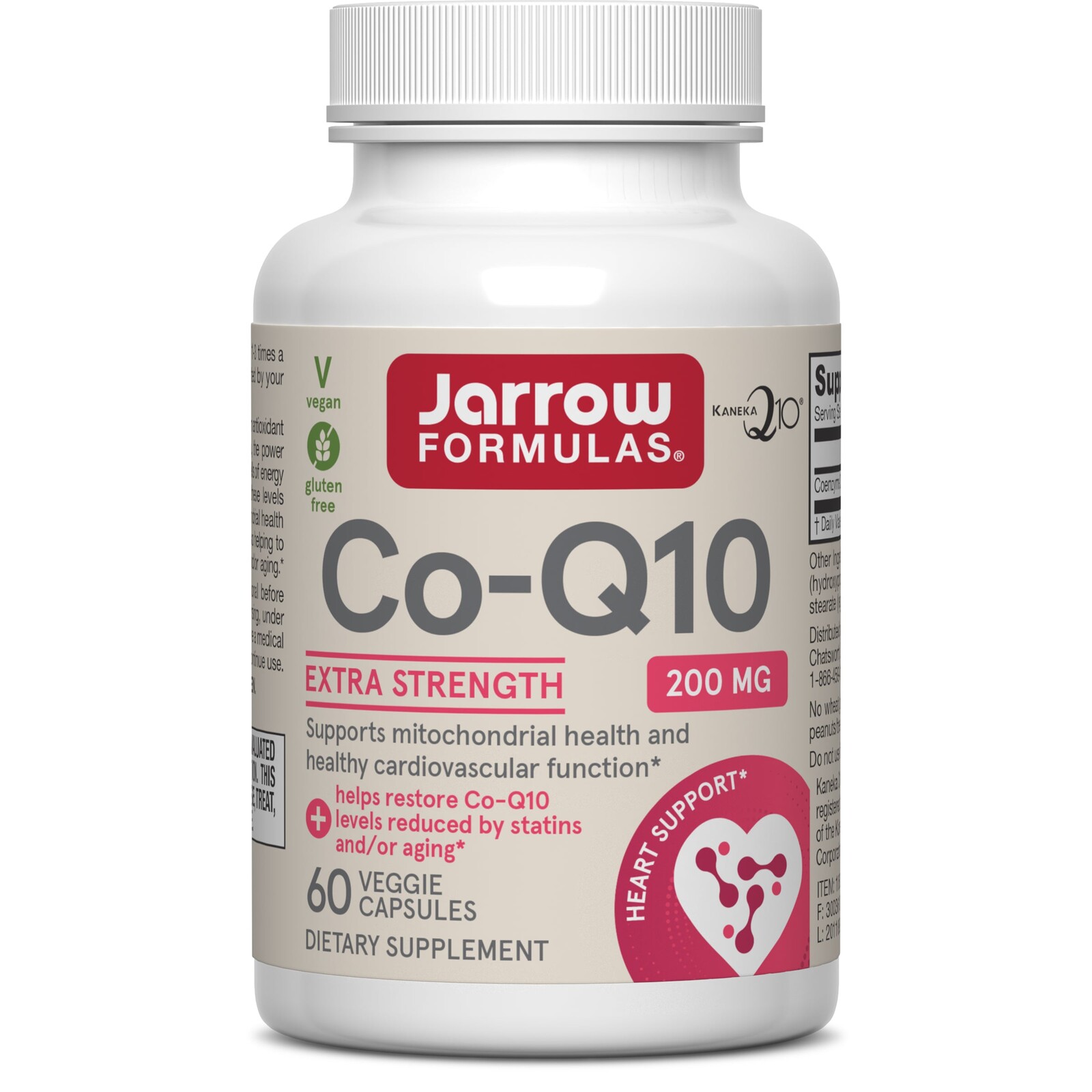 Jarrow Formulas CoQ10, 200 mg, 60 rostlinných kapslí