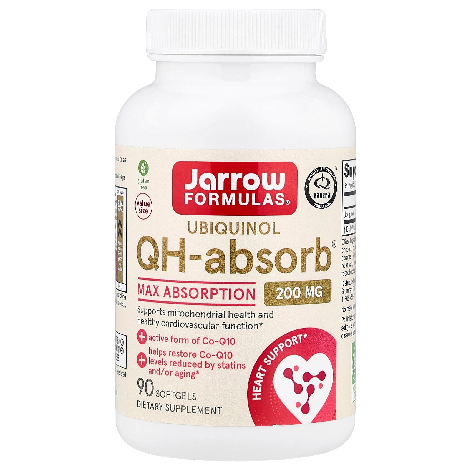 Jarrow Formulas Ubichinol QH-absorb, 200 mg, 90 softgelových kapslí