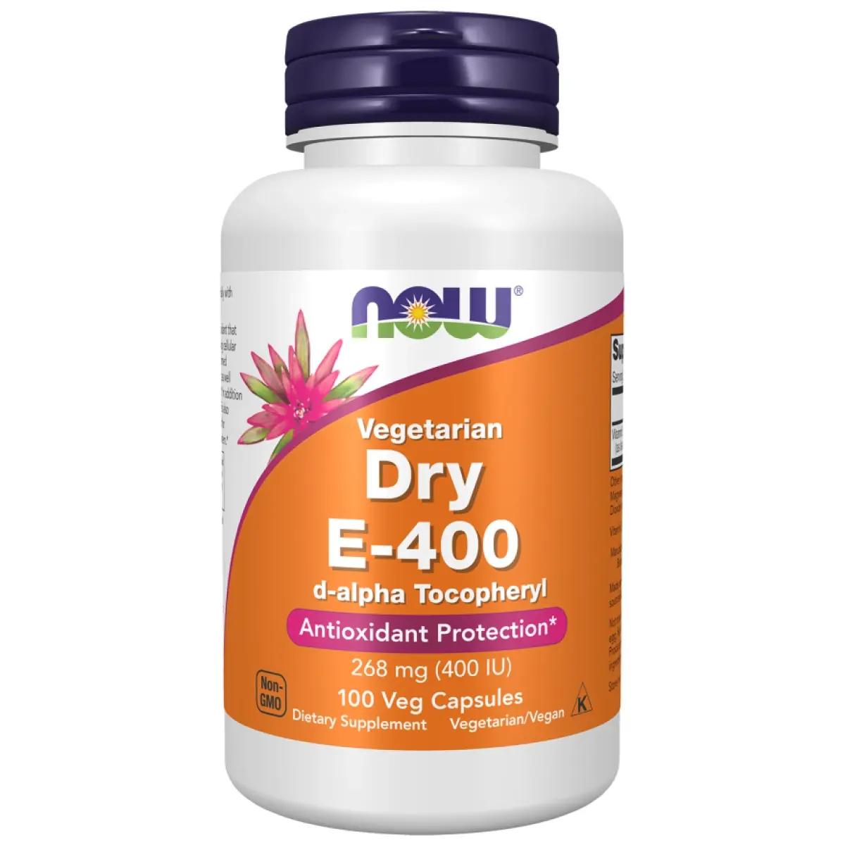 Now® Foods NOW Vitamín E-400 Dry, 268 mg (400 IU), 100 rostlinných kapslí