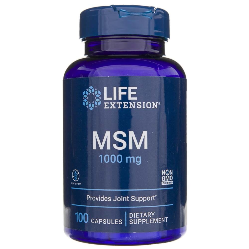Life Extension MSM, 1000 mg, 100 kapslí
