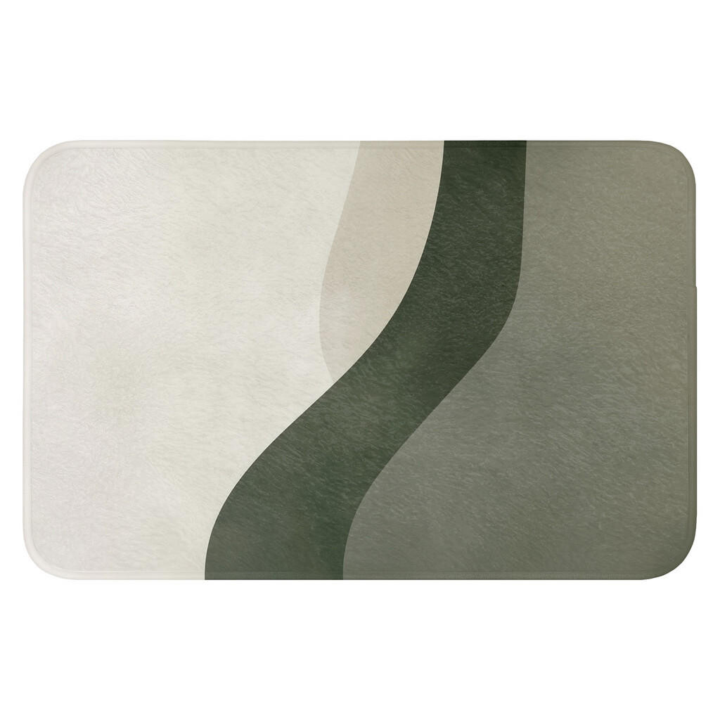 OnlyWow KOUPELNOVÁ PŘEDLOŽKA Japonsko - Zelená - Abstraktní - Moderní 60x40 cm
