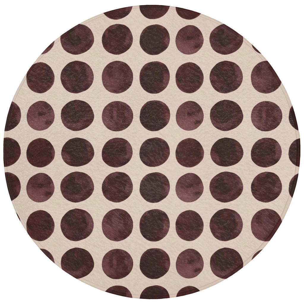 OnlyWow KOUPELNOVÁ PŘEDLOŽKA Puntíky - Vzor - Hnědý 70x70 cm