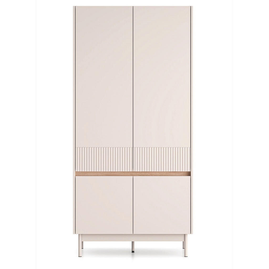 Selsey ŠATNÍ SKŘÍŇ Dunea kašmírově šedá / dekor dubového dřeva, 92 cm
