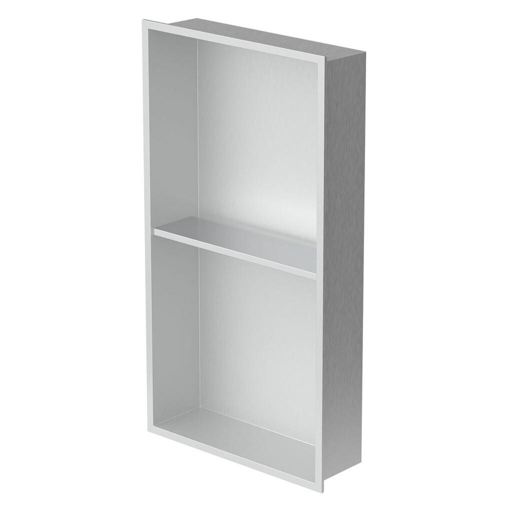 LuxeBath SPRCHOVÝ KOUT dvojitý, stříbrný, 30/60 cm, s rámem