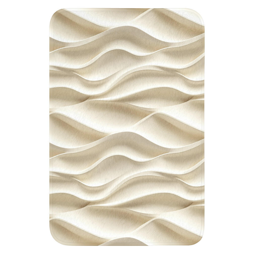 OnlyWow WC PŘEDLOŽKA Linie - Vlnité - Krémové 40x60 cm