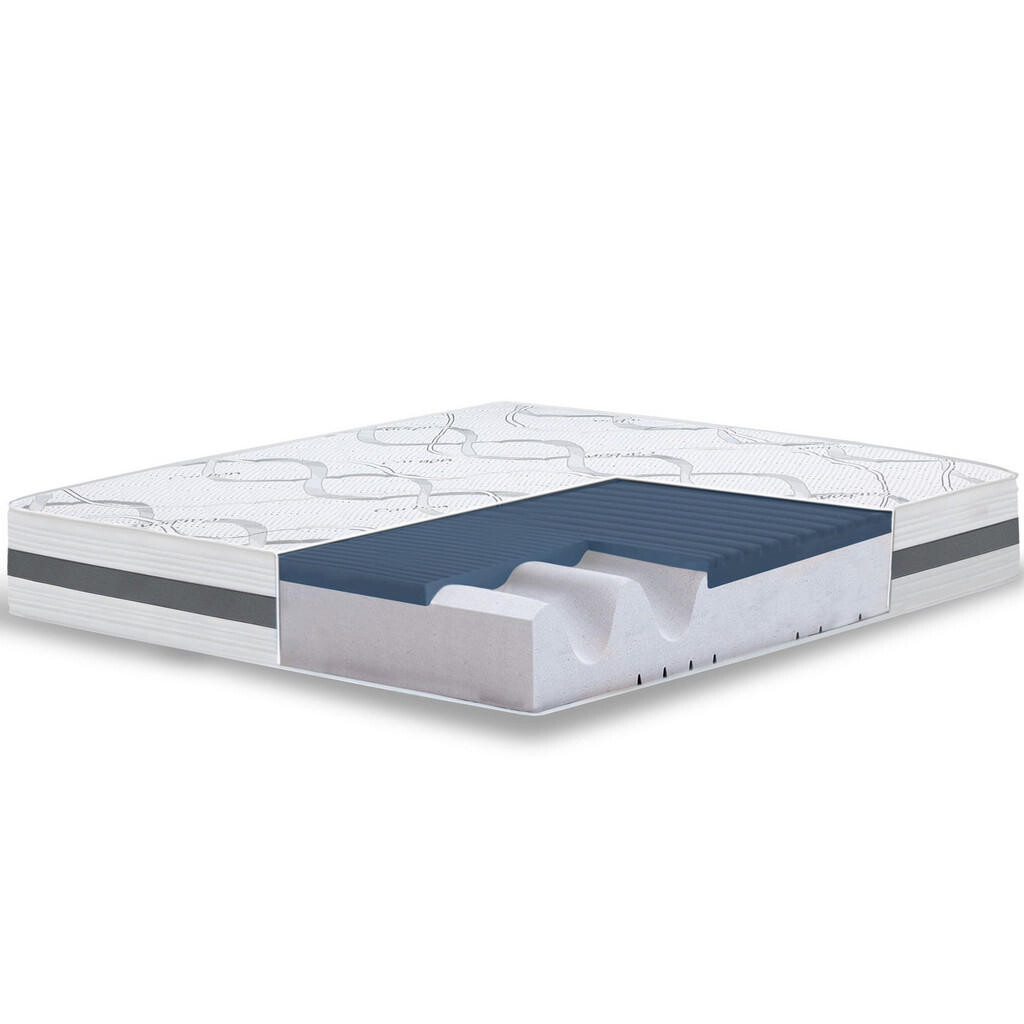 The White Stone MEMORY Foam Matrace 170x200 cm Výška 22 cm ; Hypoalergenní a Prodyšný Potah ; Ortopedické Přizpůsobivé Vlastnosti ; Středně Tvrdá