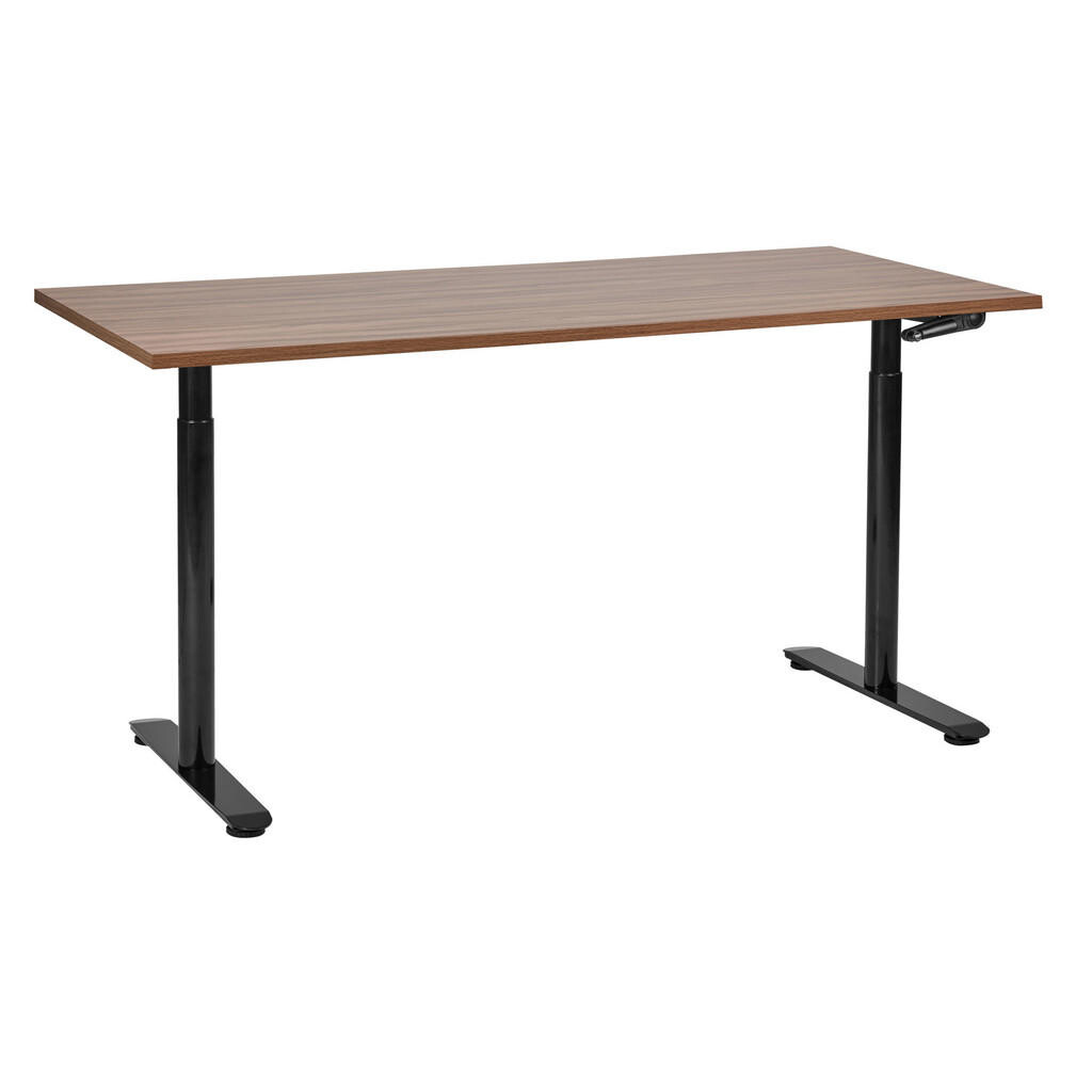 Beliani PSACÍ STŮL hnědočerný 160/72 cm manuální výškově nastavitelný Destin IV