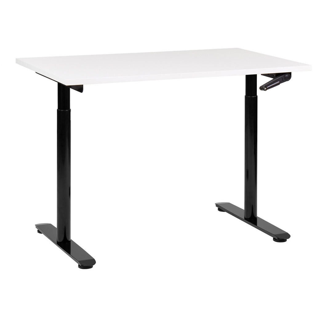 Beliani PSACÍ STŮL bíločerný 120/72 cm manuální výškově nastavitelný Destin IV