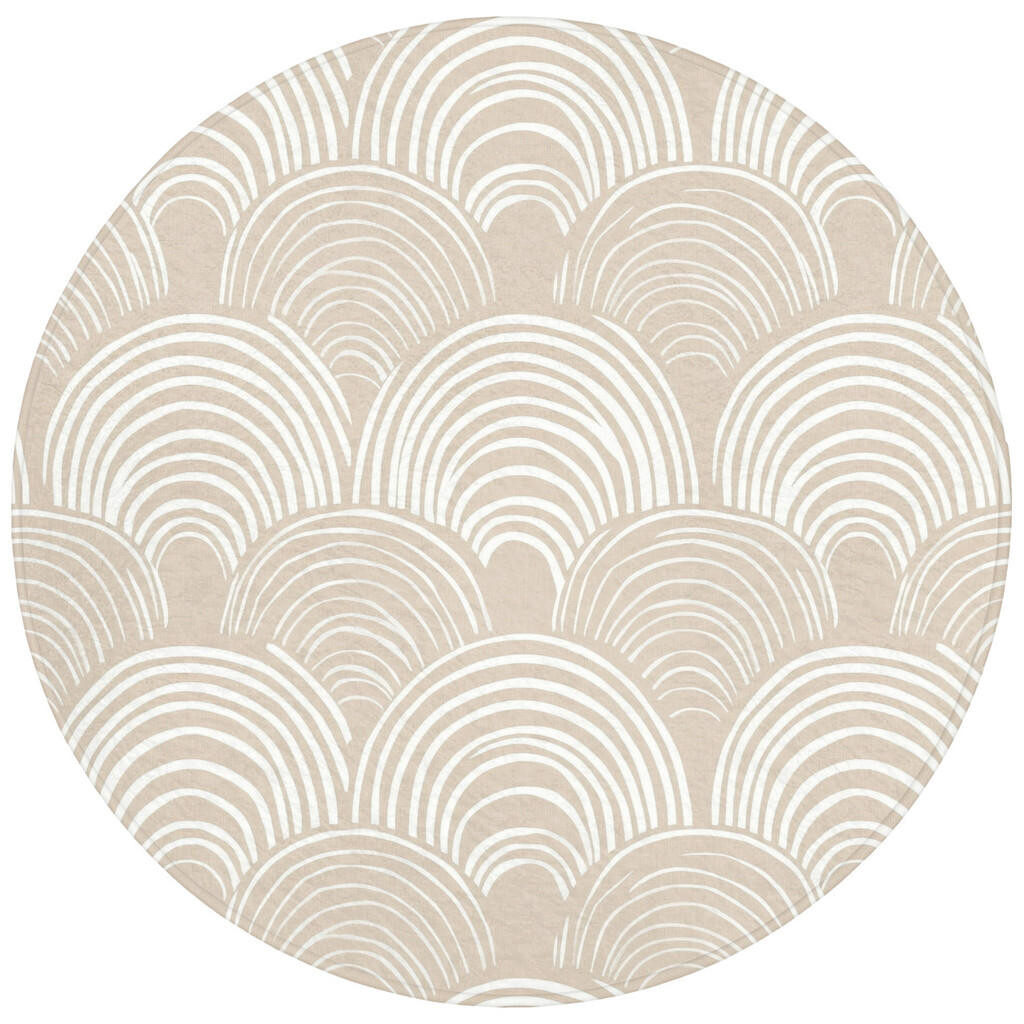 OnlyWow KOUPELNOVÁ PŘEDLOŽKA Vlny - Textura - Béžová 70x70 cm
