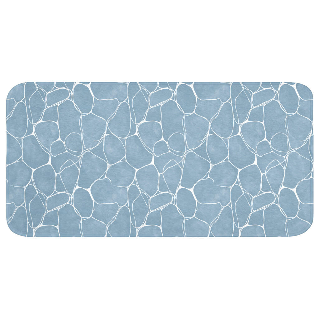 OnlyWow KOUPELNOVÁ PŘEDLOŽKA Organic - vzor - modrá 120x60 cm