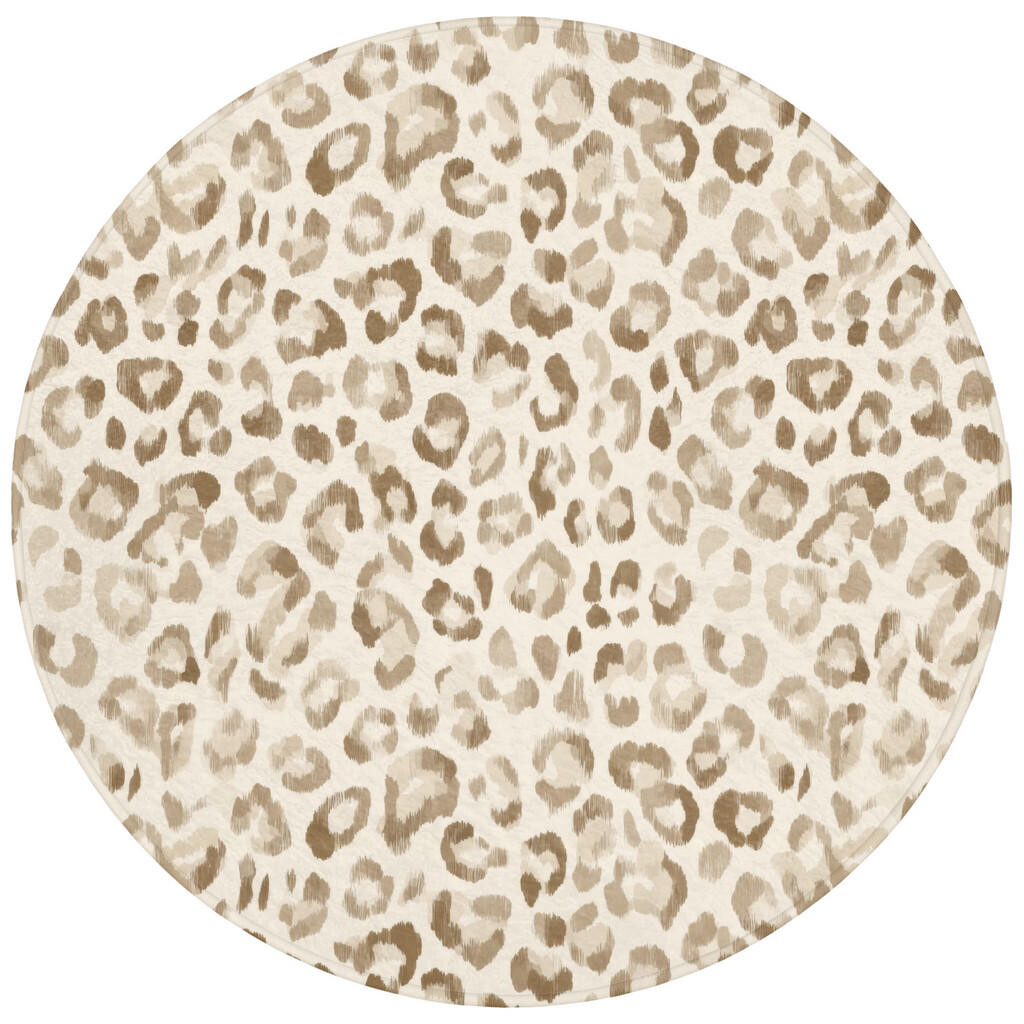 OnlyWow KOUPELNOVÁ PŘEDLOŽKA Leopard - Classic - Béžová 70x70 cm