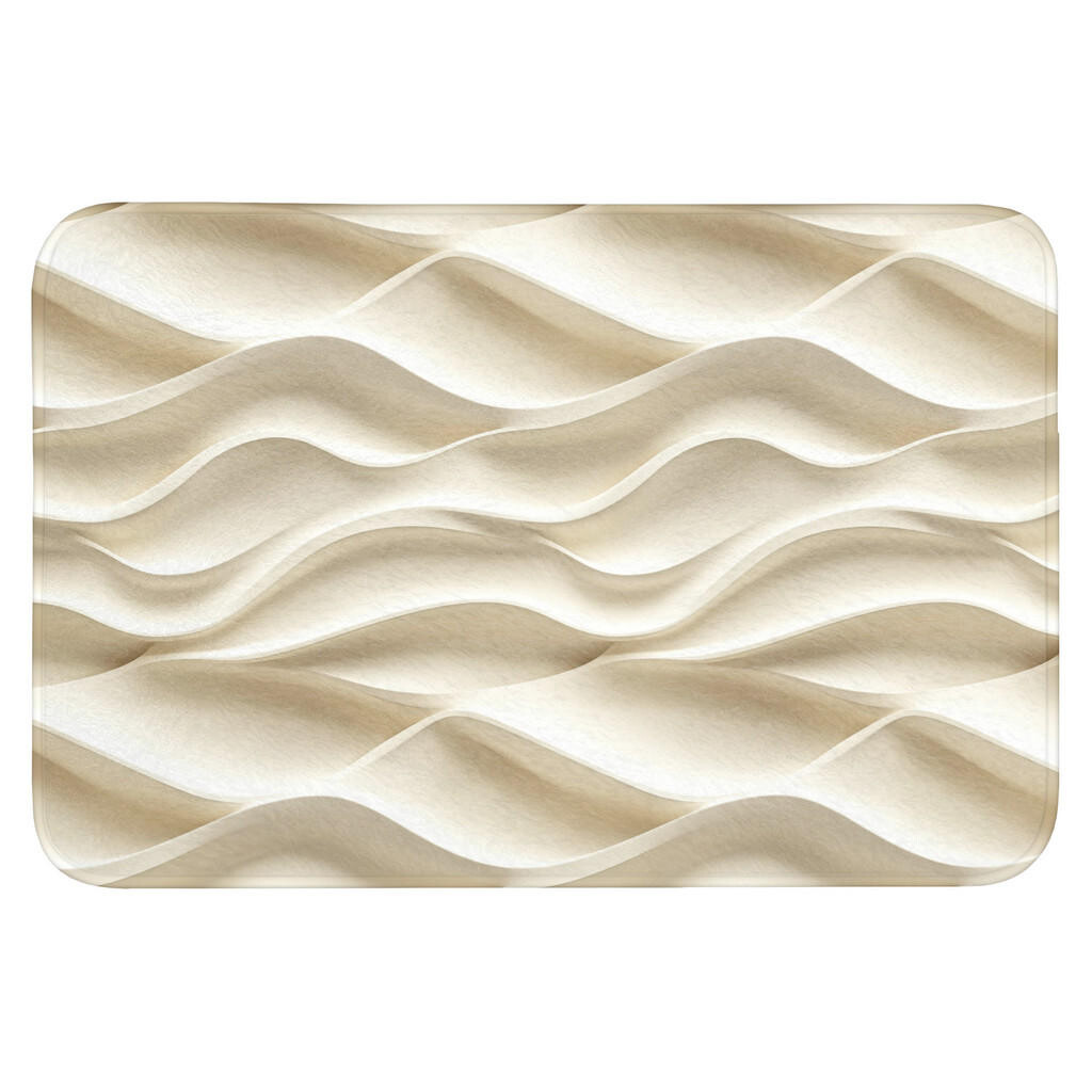 OnlyWow WC PŘEDLOŽKA Linie - Vlnité - Krémové 90x60 cm
