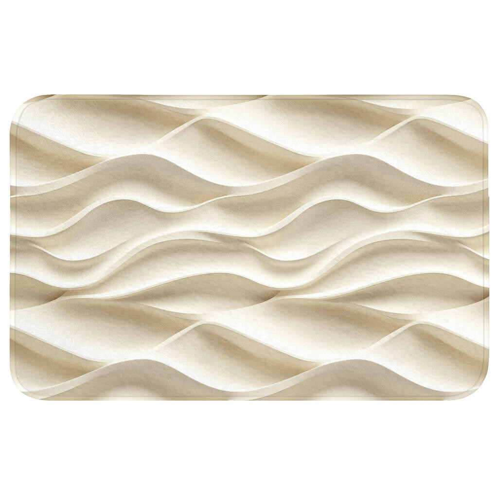 OnlyWow WC PŘEDLOŽKA Linie - Vlnité - Krémové 80x50 cm
