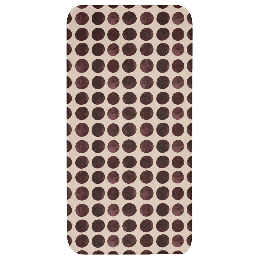 OnlyWow KOUPELNOVÁ PŘEDLOŽKA Puntíky - Vzor - Hnědý 60x120 cm