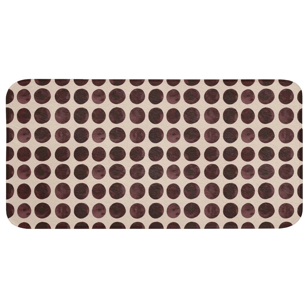 OnlyWow KOUPELNOVÁ PŘEDLOŽKA Puntíky - Vzor - Hnědý 120x60 cm