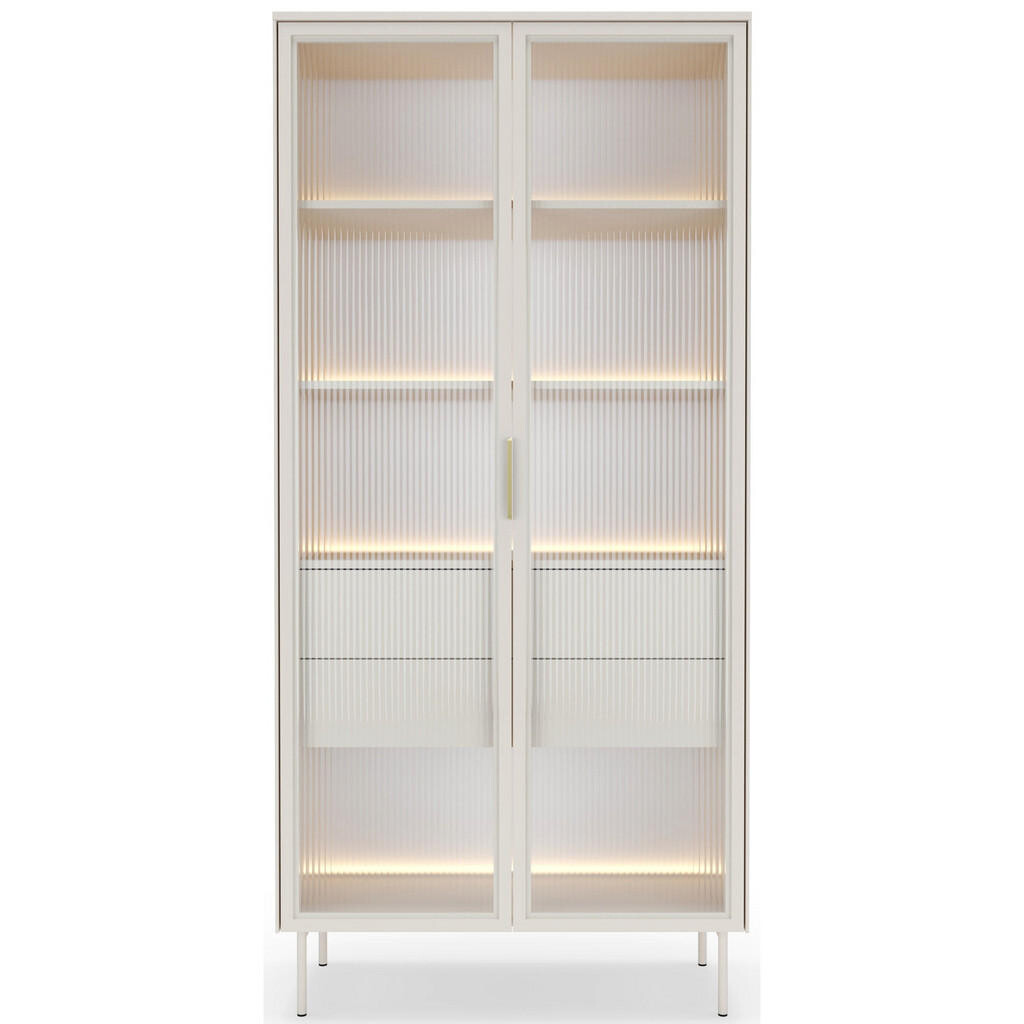Selsey VITRÍNA Lumi, kašmírově šedá, 91 cm