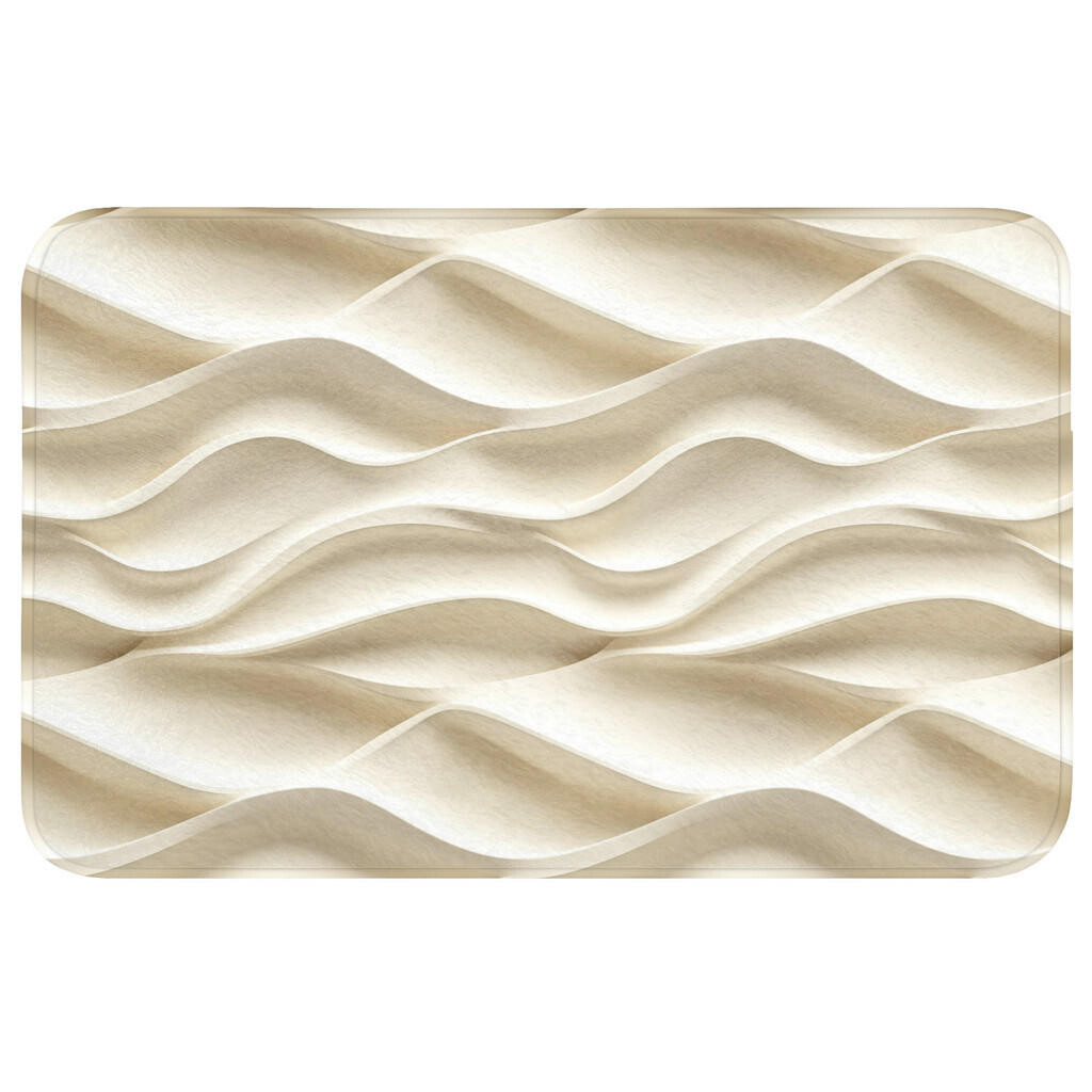 OnlyWow KOUPELNOVÁ PŘEDLOŽKA Linie - Vlnité - Krémové 80x50 cm