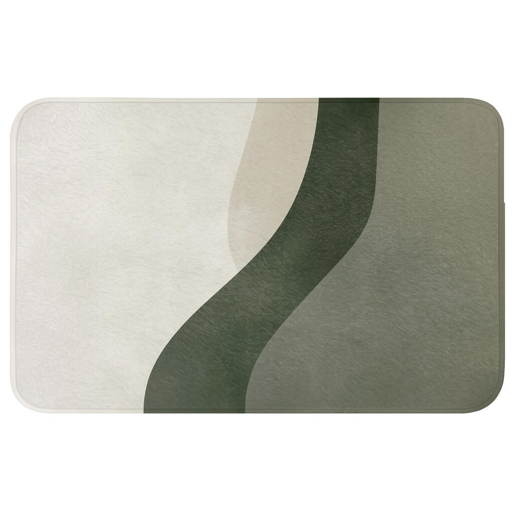 OnlyWow KOUPELNOVÁ PŘEDLOŽKA Japonsko - Zelená - Abstraktní - Moderní 80x50 cm