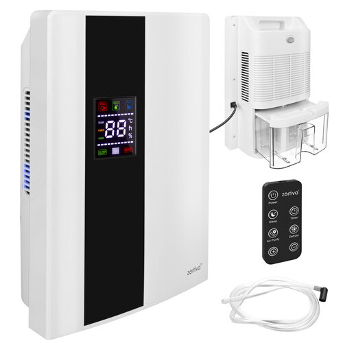 Odvlhčovač vzduchu Zortiva 90 W, 2 l, hygrostat, časovač, dálkové ovládání - bílý