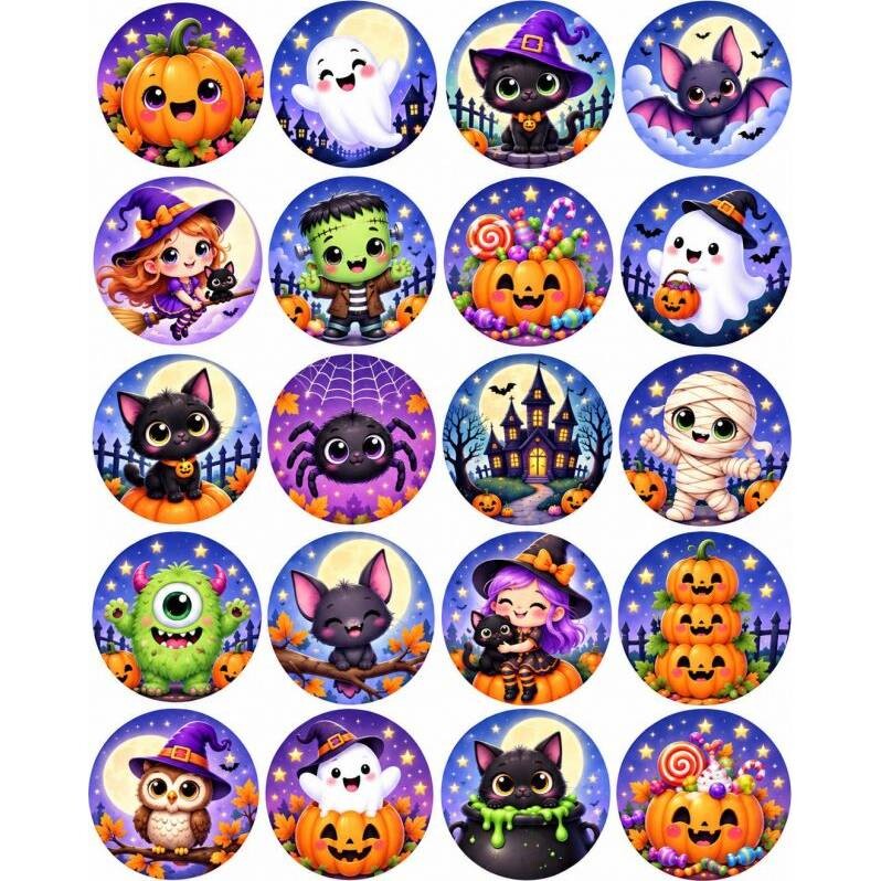 Jedlý papír k vystříhnutí na muffiny Halloween – dětské obrázky - PICTURE