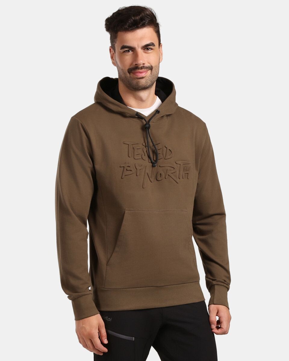 Pánská bavlněná mikina s kapucí kilpi tomar-m khaki s