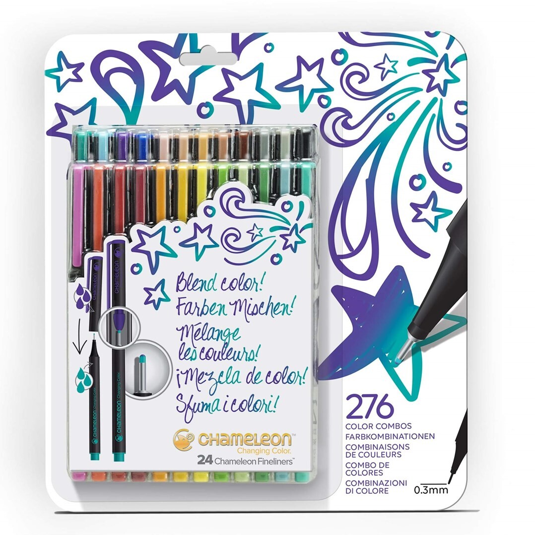 Chameleon Chameleon, FL2401, fineliners, sada tónovacích linerů, 24 ks, Bold tones