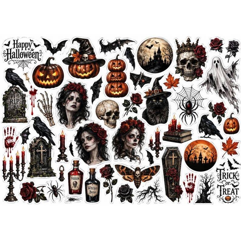 Jedlý papír Halloweenské hororové motivy - PICTURE