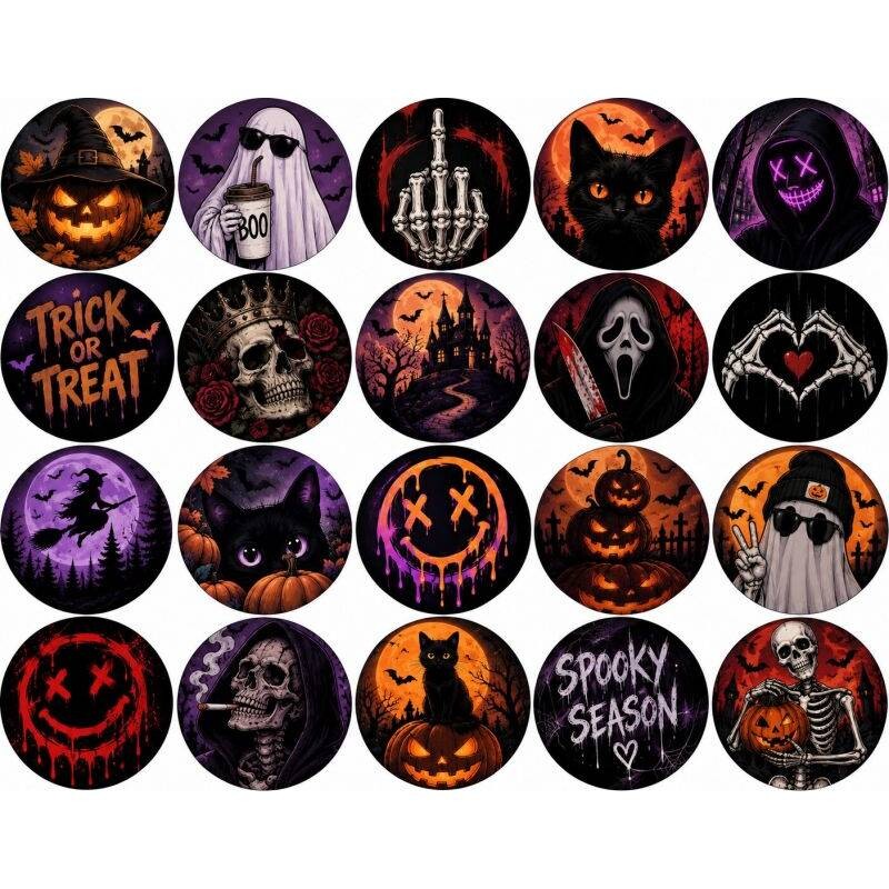 Jedlý papír Temný Halloween, kolečka na cupcakes - PICTURE