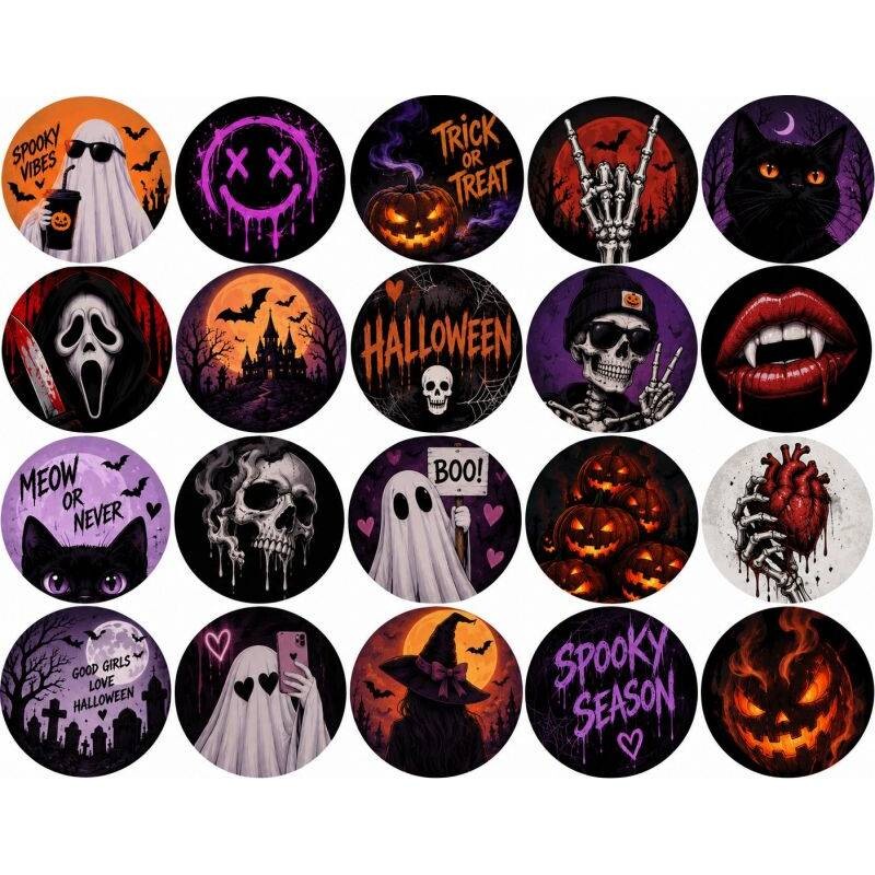 Jedlý papír Hororová halloweenská kolečka na cupcakes - PICTURE