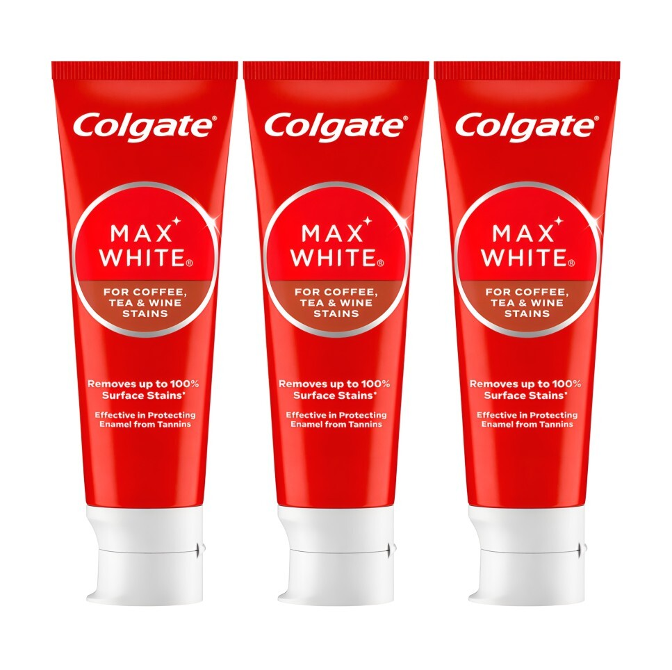 Colgate Pasta na zuby Max White Coffee, Tea, Wine 3 x 75 ml