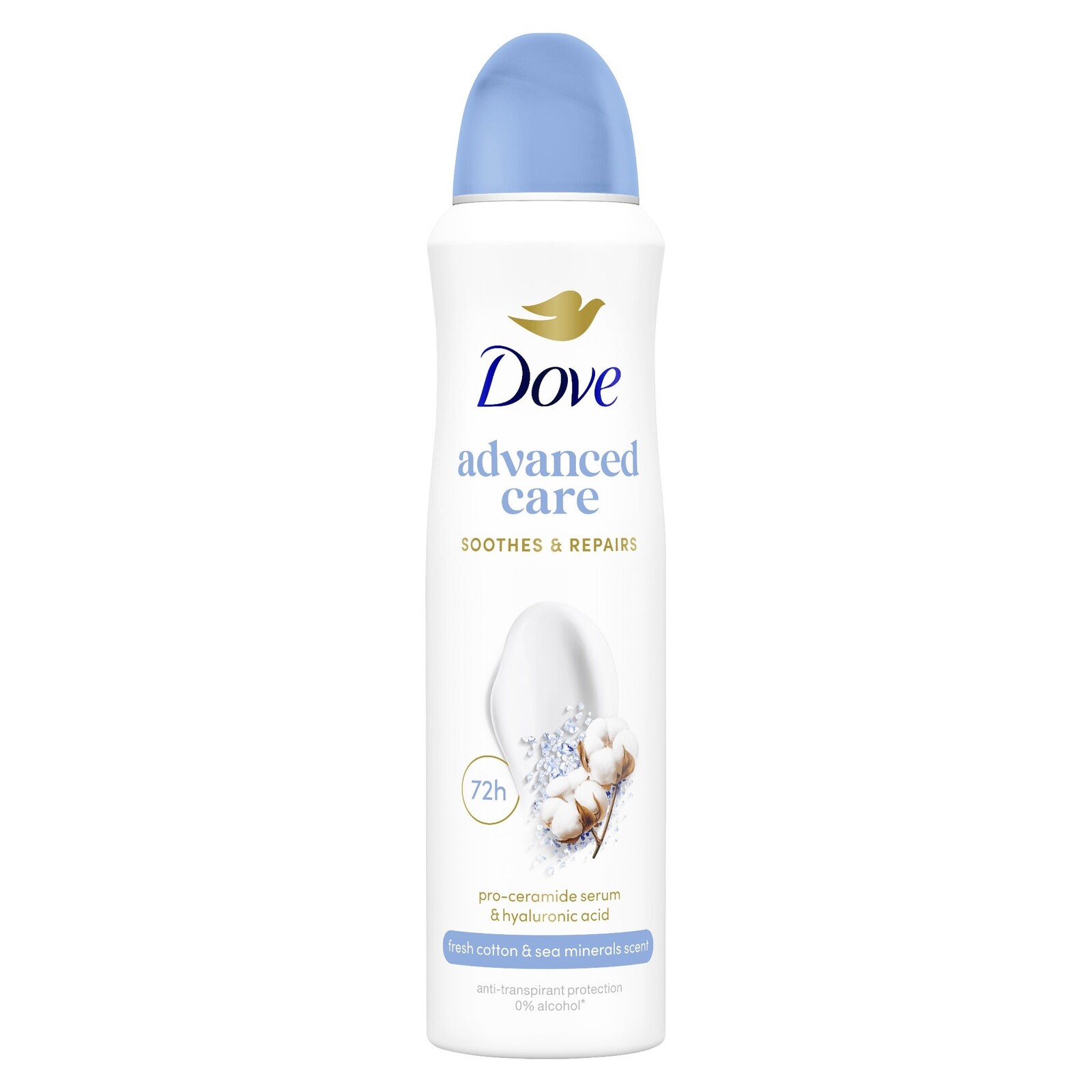 Dove Antiperspirant ve spreji Advanced Care Fresh Cotton & Sea Minerals 150 ml