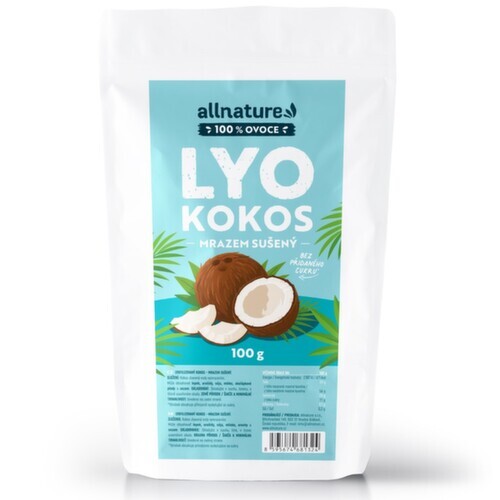 Allnature Kokos Lyo mrazem sušený 100g