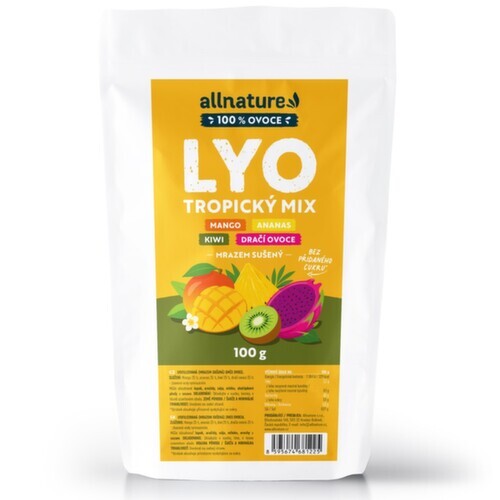 Allnature Tropický mix Lyo mrazem sušený 100g
