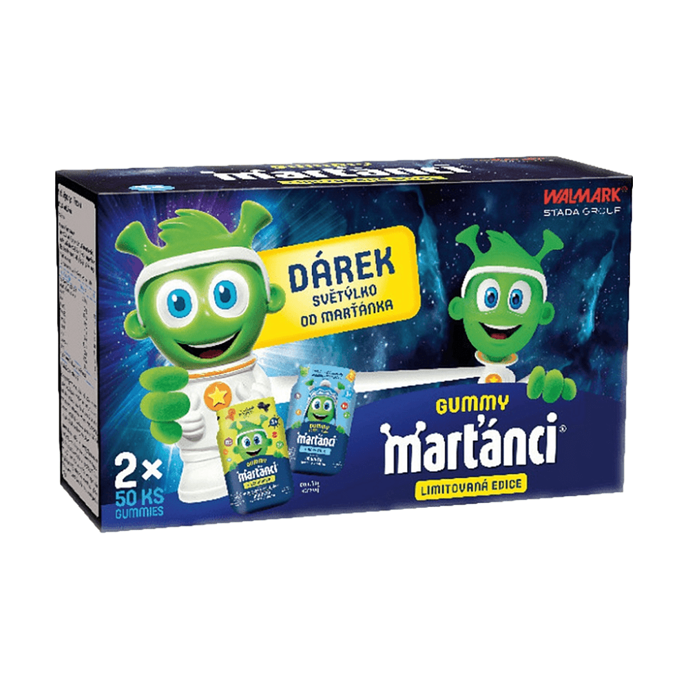MARŤÁNCI Gummy 2 x 50 gummies + DÁREK světýlko