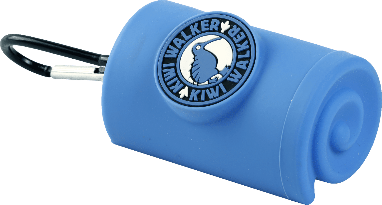 Zásobník Kiwi Walker na sáčky na exkrementy modrý 9cm