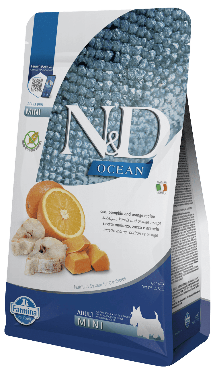 N&D Ocean Dog Adult Mini Codfish&Pumpkin&Orange 800g