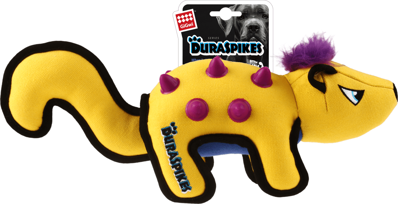 Hračka GiGwi Duraspikes mýval žlutý