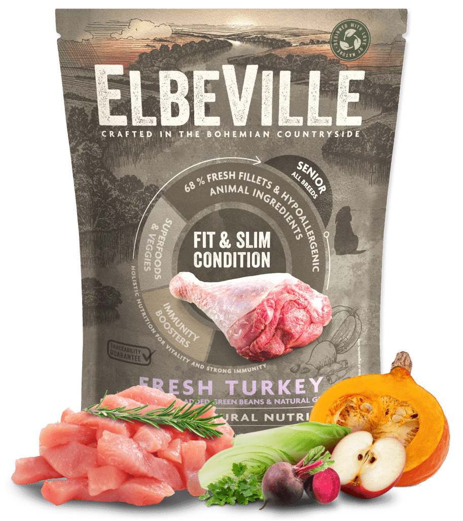 Vzorek - ELBEVILLE Senior All Breeds Fresh Turkey Fit and Slim Condition 100g