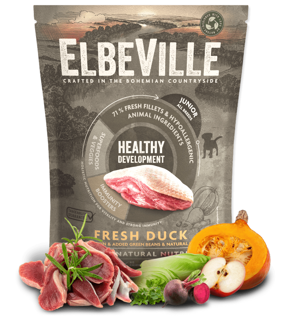 Vzorek - ELBEVILLE Puppy and Junior All Breeds Fresh Duck Healthy Development 100g